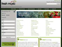 Tablet Screenshot of freshmusic.com